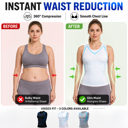Lightweight 360° Sculpting Compression Top – Smooth Chest & Waist, Move Comfortably & Look Sharper