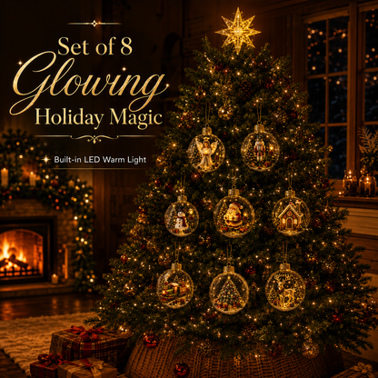 🎁A Tiny Glowing Christmas World – Light-Up Diorama Ornament