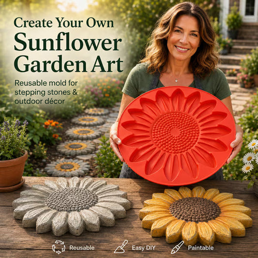 💥 LAST DAY 49% OFF - 🌻 Reusable Sunflower Stepping Stone Mold