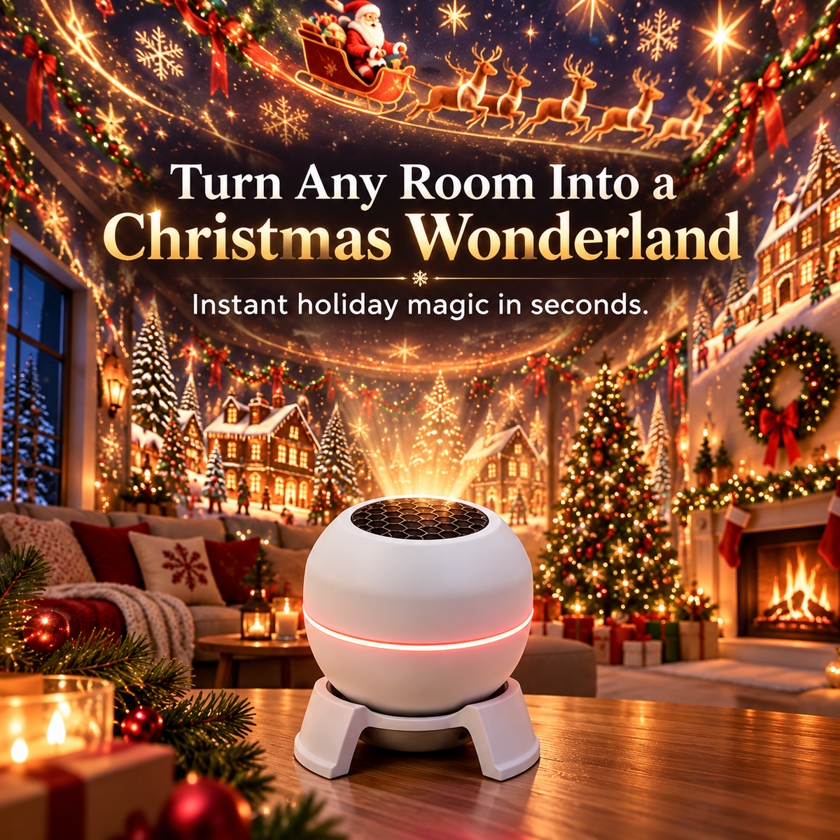 ✨Moving Holiday Pattern Projector – 8-Theme & Music Options