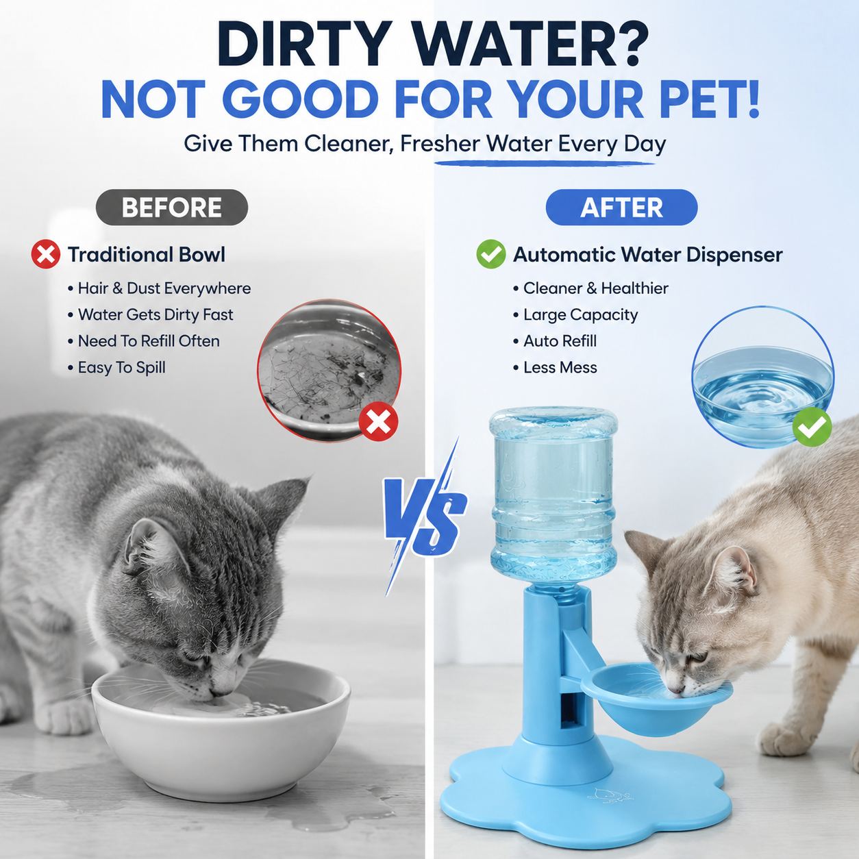 💧 50% OFF — Elevated Automatic Pet Waterer for Cats & Small Dogs 🐶🐱