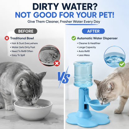 💧 50% OFF — Elevated Automatic Pet Waterer for Cats & Small Dogs 🐶🐱