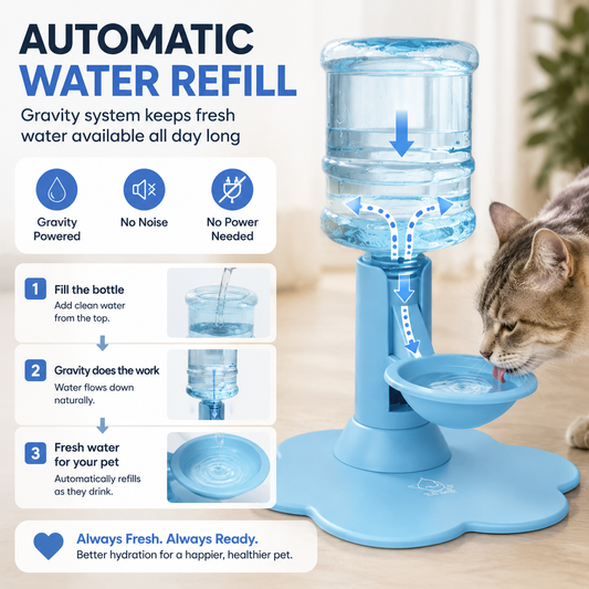 💧 50% OFF — Elevated Automatic Pet Waterer for Cats & Small Dogs 🐶🐱