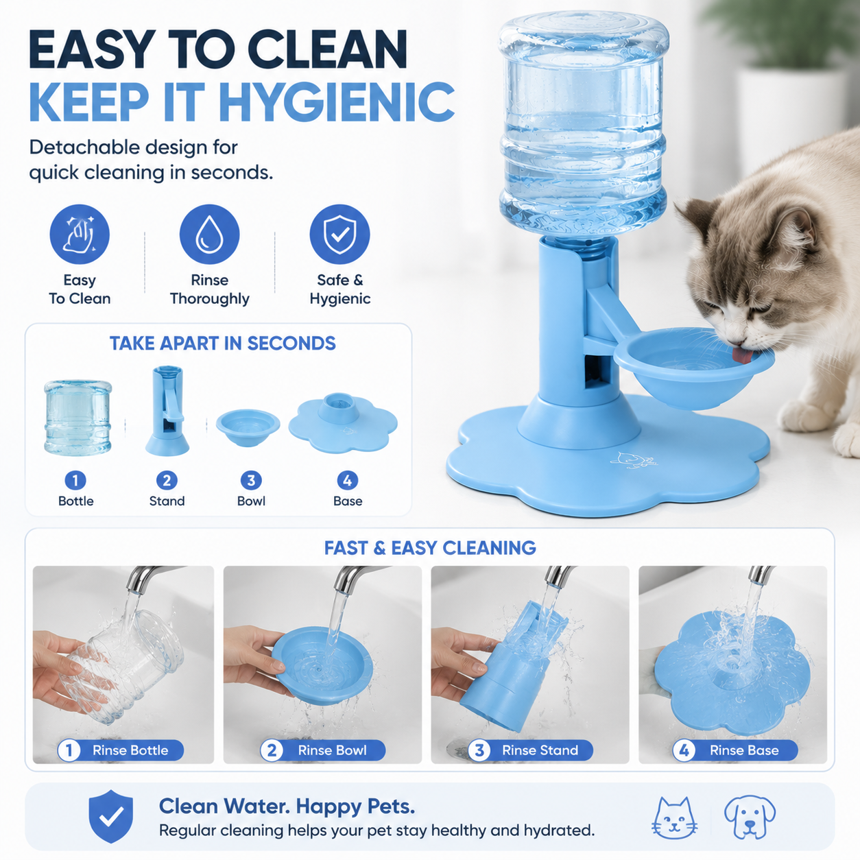 💧 50% OFF — Elevated Automatic Pet Waterer for Cats & Small Dogs 🐶🐱