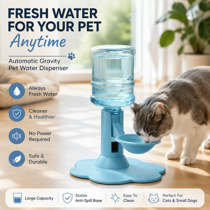 💧 50% OFF — Elevated Automatic Pet Waterer for Cats & Small Dogs 🐶🐱