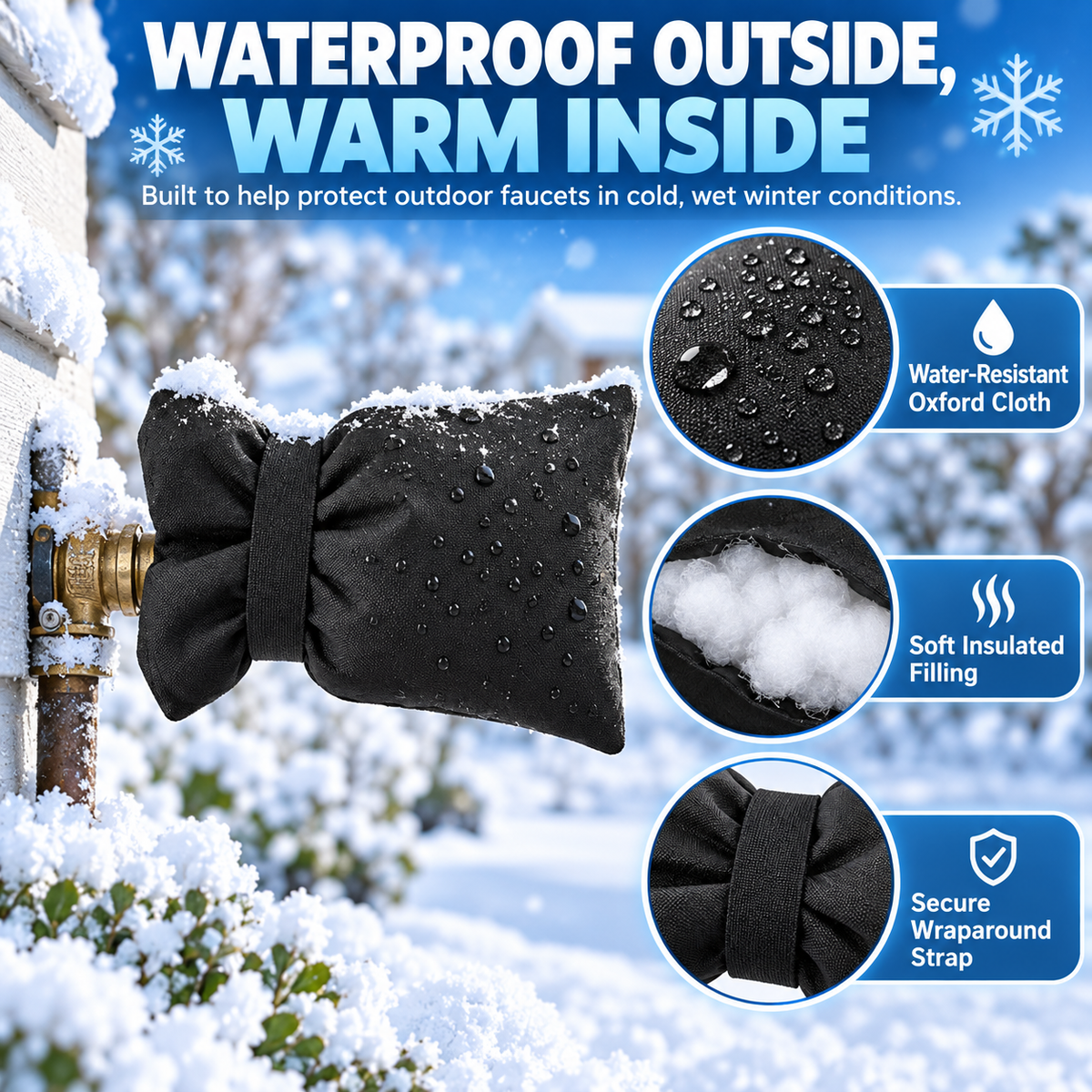 ❄️ Upgraded Outdoor Faucet Covers — Reinforced Winter Protection-1