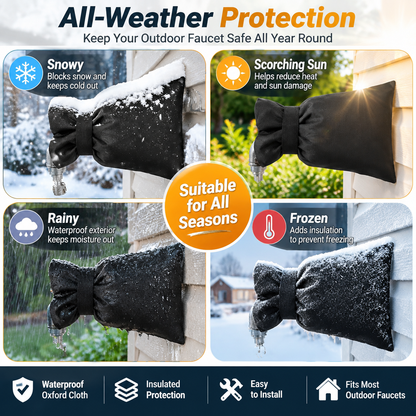❄️ Upgraded Outdoor Faucet Covers — Reinforced Winter Protection-1