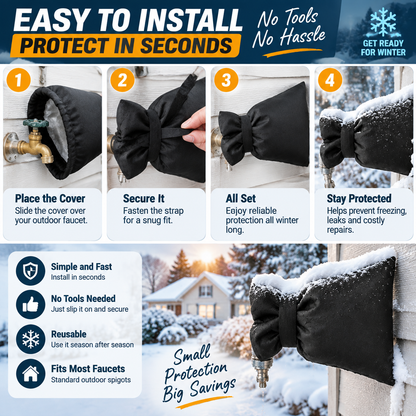 ❄️ Upgraded Outdoor Faucet Covers — Reinforced Winter Protection-1