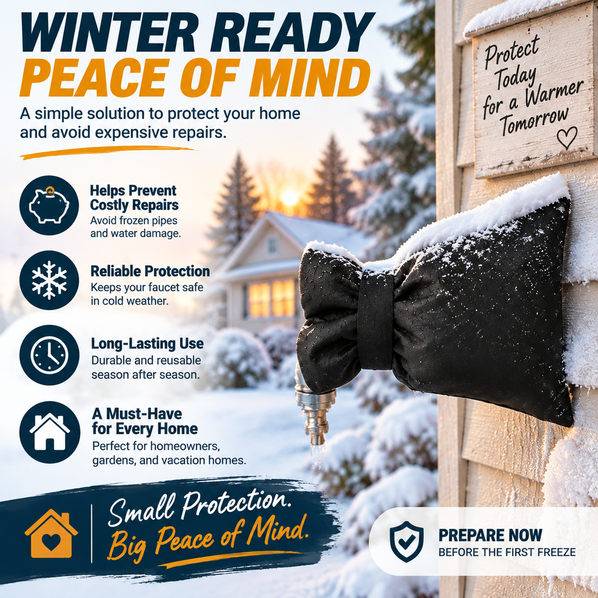 ❄️ Upgraded Outdoor Faucet Covers — Reinforced Winter Protection-1