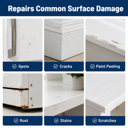 White Furniture Touch-Up Paste with Brush