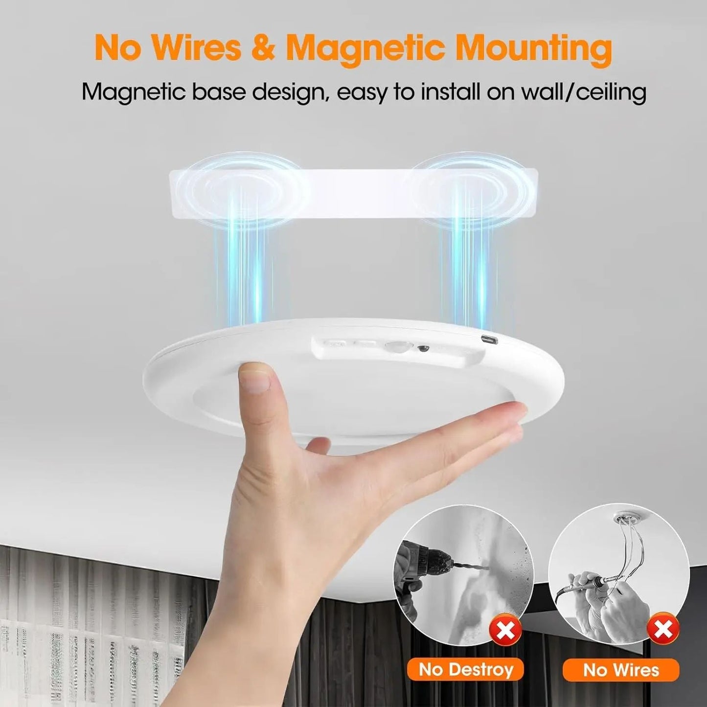 Magnetic Motion Sensor Ceiling Light