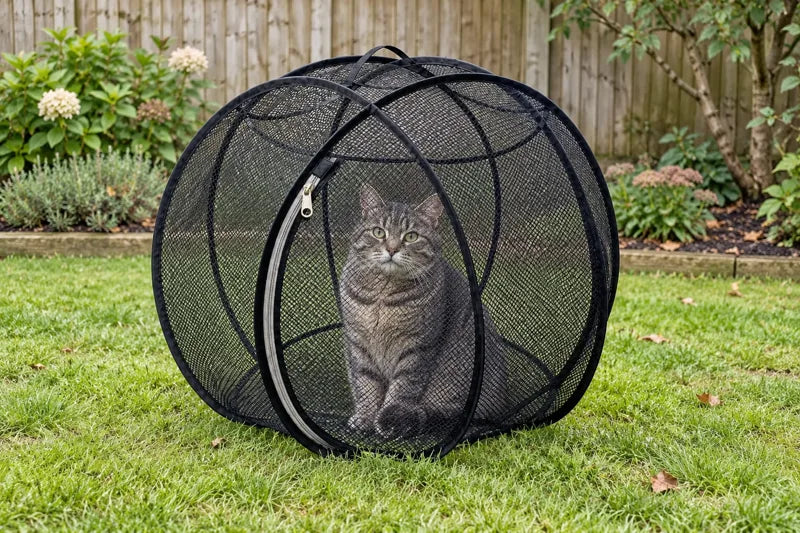 🐱🌿 FreshAir Cat Haven – Pop-Up Mesh Playpen