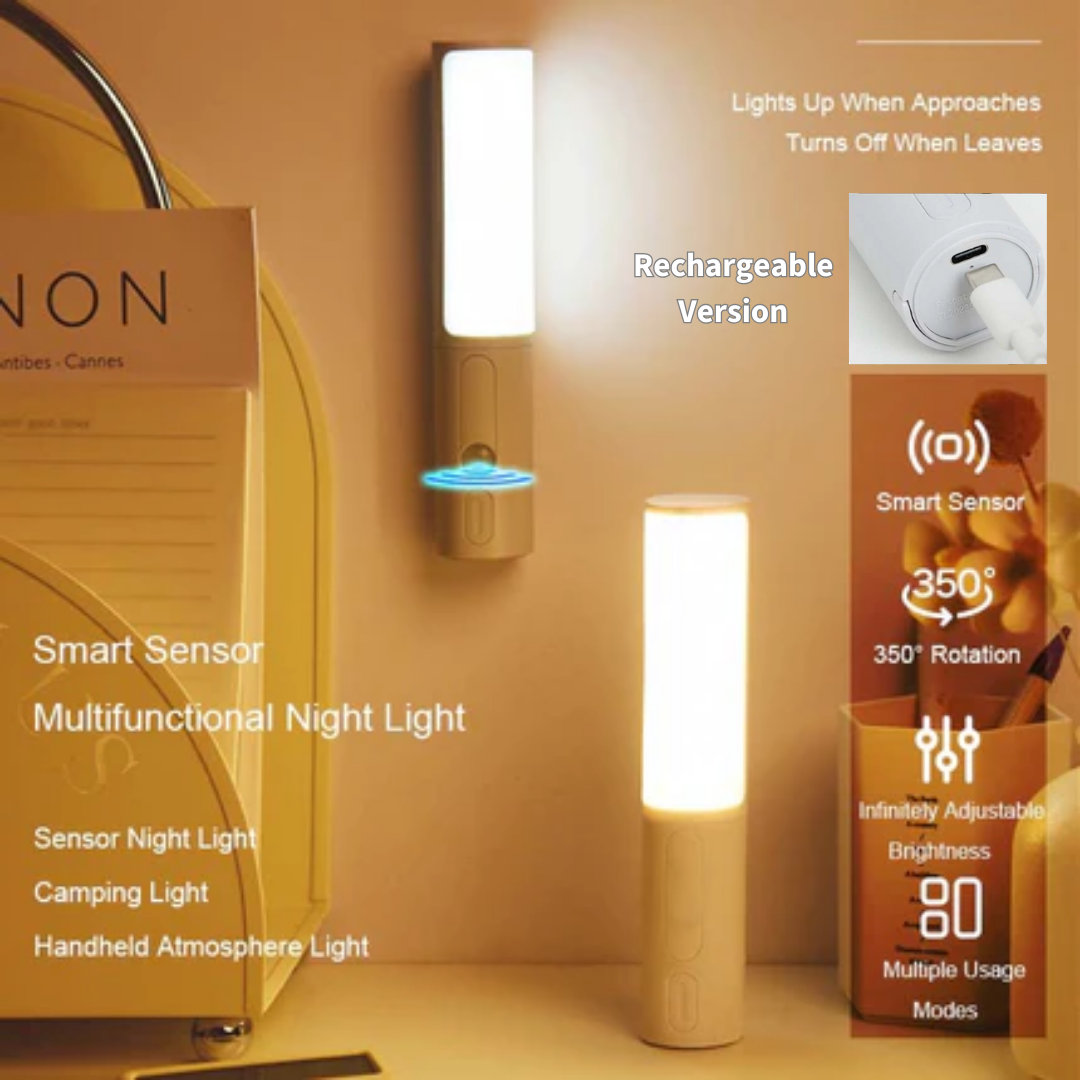 Smart Motion Sensor Night Light – Rechargeable Wireless LED Light for Safer Nights at Home