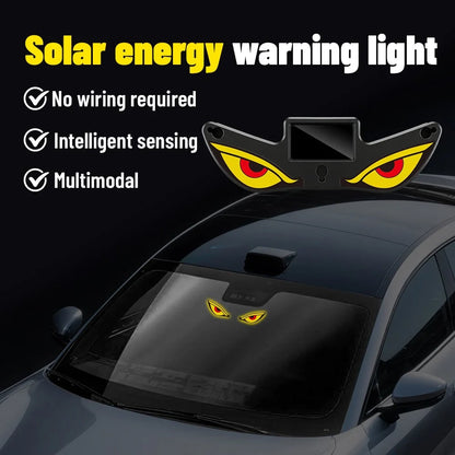 Solar LED Devil Eye Light - Auto-On/Off Wireless Car Decoration