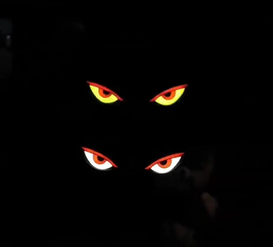 Solar LED Devil Eye Light - Auto-On/Off Wireless Car Decoration