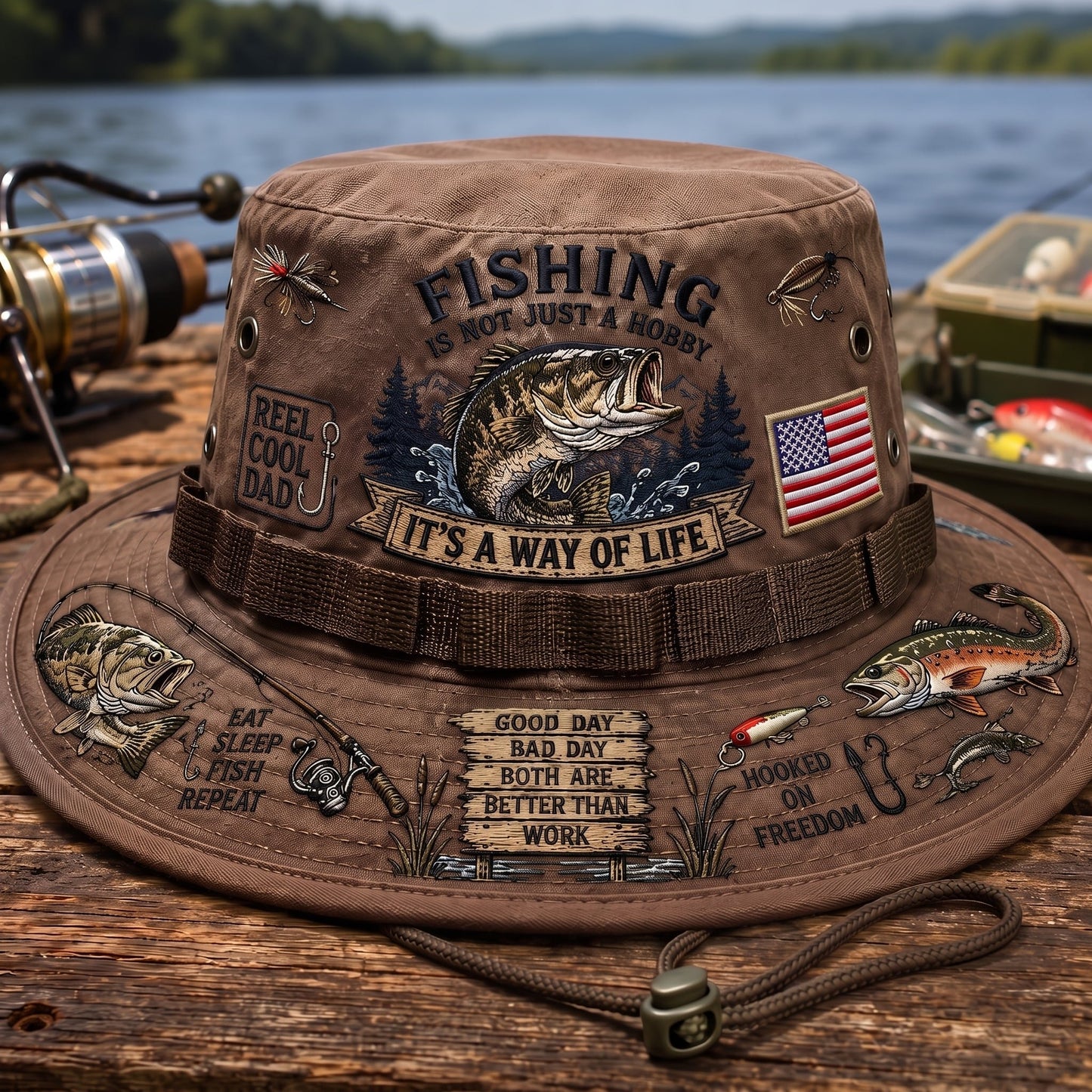 🔥Last Day 50% OFF -🎣 Fishing Is a Way of Life Boonie Hat