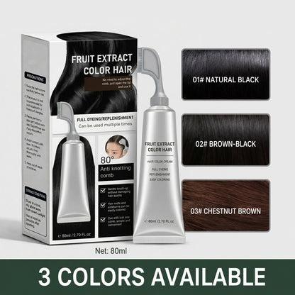 🔥Buy 1, Get 1 FREE, Comb-On Hair Color for Easy Gray Root Touch-Ups