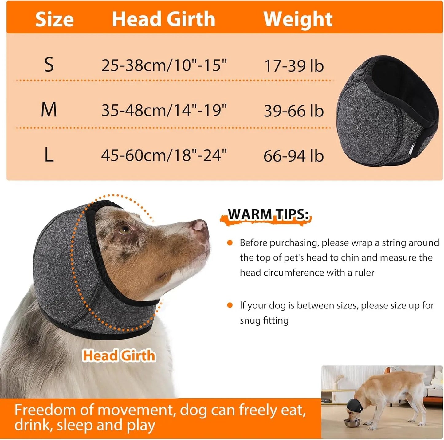 🔥 [Flash Sale - 50% OFF] No More Shivering from Thunder & Dryers! ❤️ Dailyard Dog Calming Ear Wrap for Instant Anxiety Relief-1