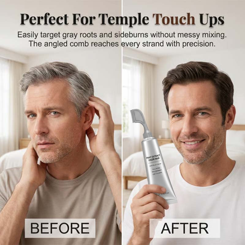 🔥Buy 1, Get 1 FREE, Comb-On Hair Color for Easy Gray Root Touch-Ups