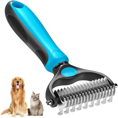Revairau™ 2-in-1 Pet Grooming Brush - Hurtless Deshedding & Dematting Tool