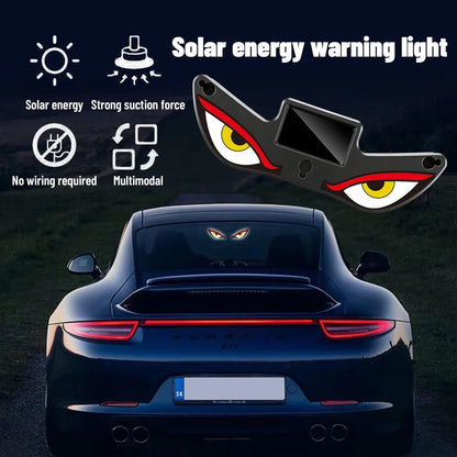 Solar LED Devil Eye Light - Auto-On/Off Wireless Car Decoration