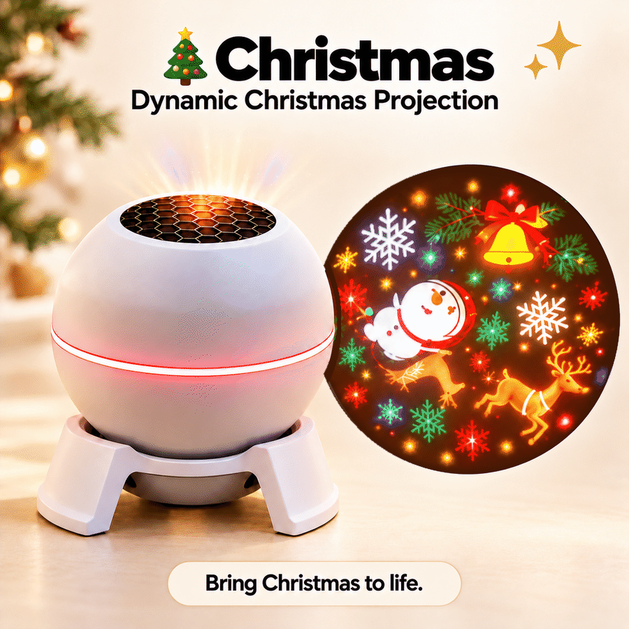 ✨Moving Holiday Pattern Projector – 8-Theme & Music Options