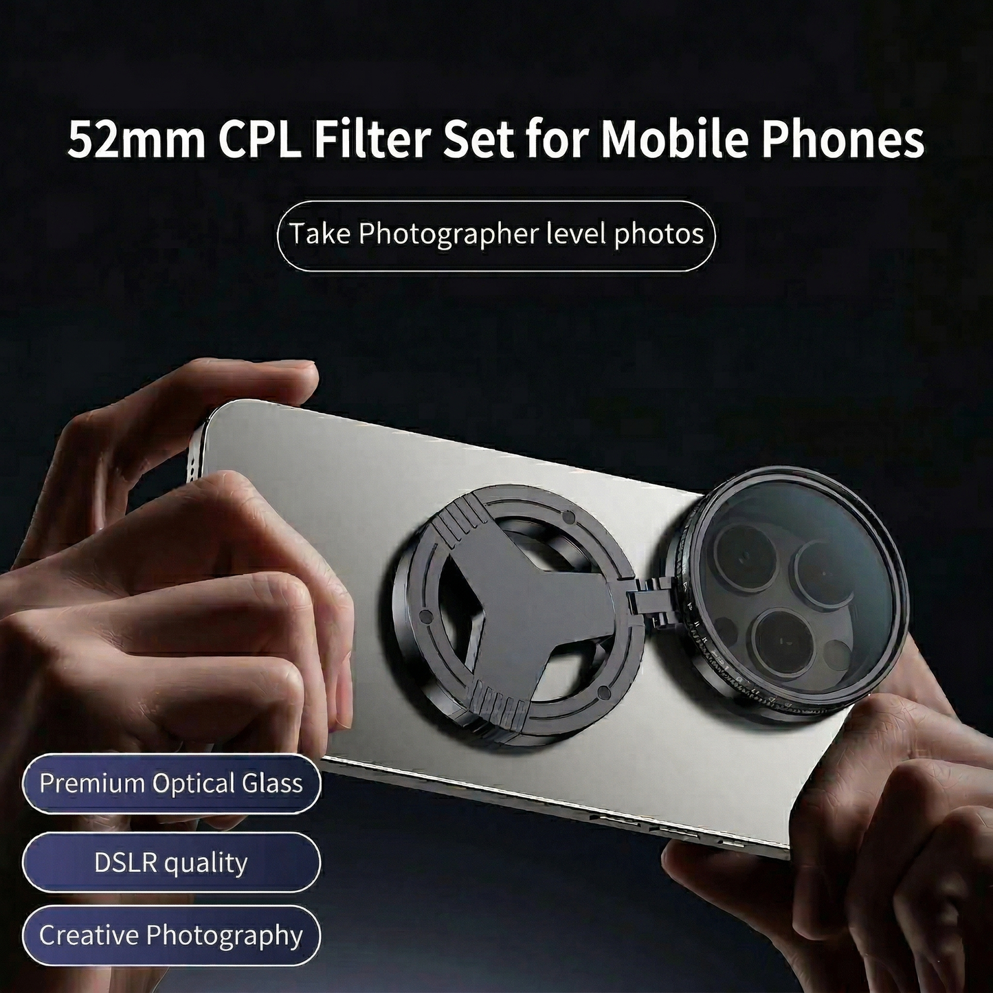 52mm CPL Filter Set for All Mobile Phones-1