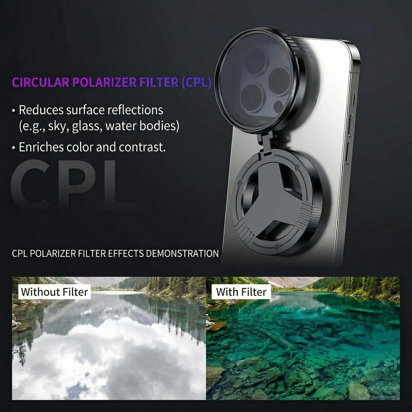 52mm CPL Filter Set for All Mobile Phones-1