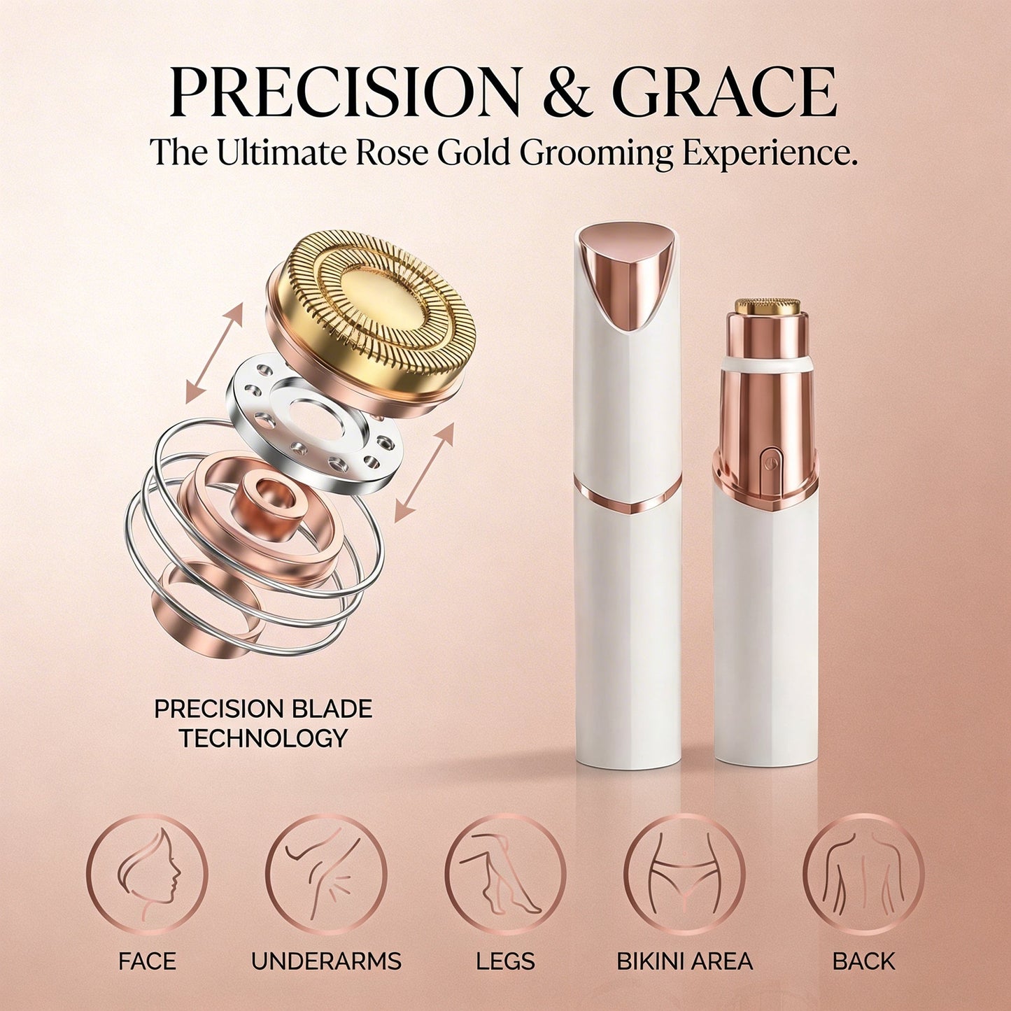 🎁 [Buy 1 Get 1 Free] Women’s 2-in-1 Facial Hair Remover & Eyebrow Trimmer