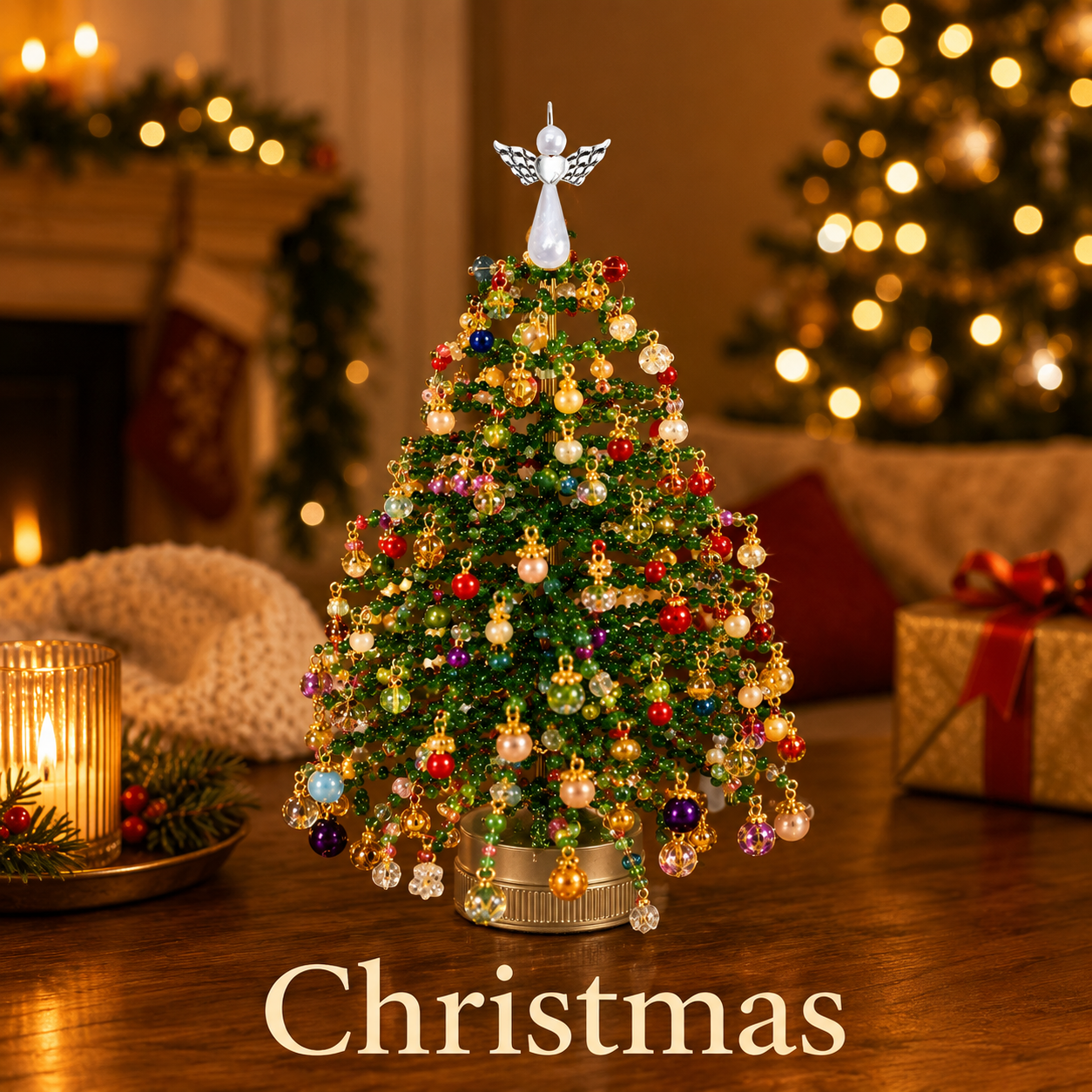 🎄✨ DIY Beaded Christmas Tree Kit – 🎅Create Your Own Sparkling Holiday Decoration