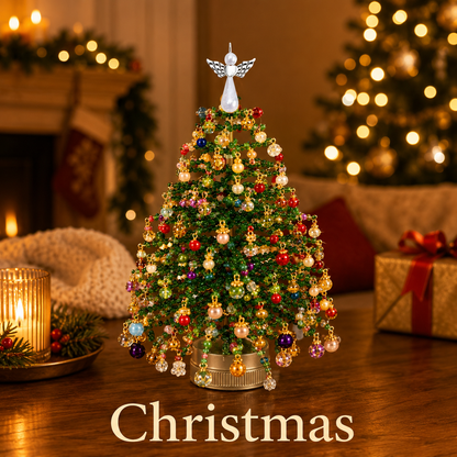 🎄✨ DIY Beaded Christmas Tree Kit – 🎅Create Your Own Sparkling Holiday Decoration
