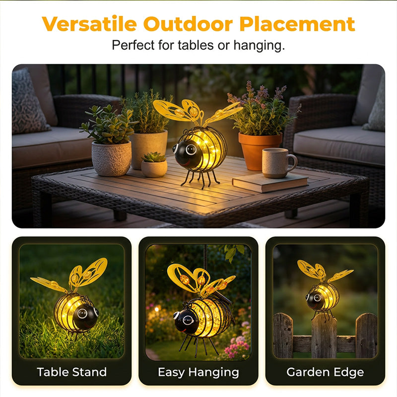 Bring Your Garden to Life Tonight — Solar Powered Hanging Bee Light-1