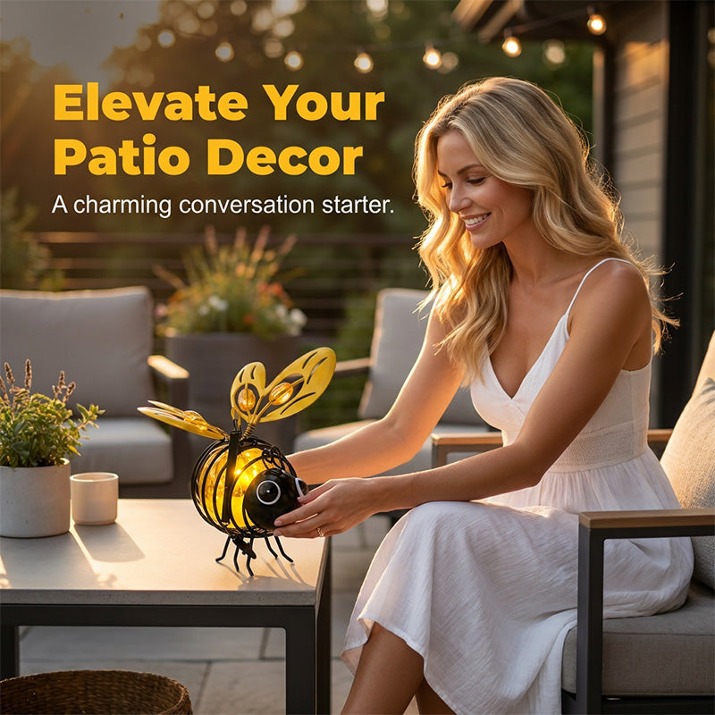 Bring Your Garden to Life Tonight — Solar Powered Hanging Bee Light-1