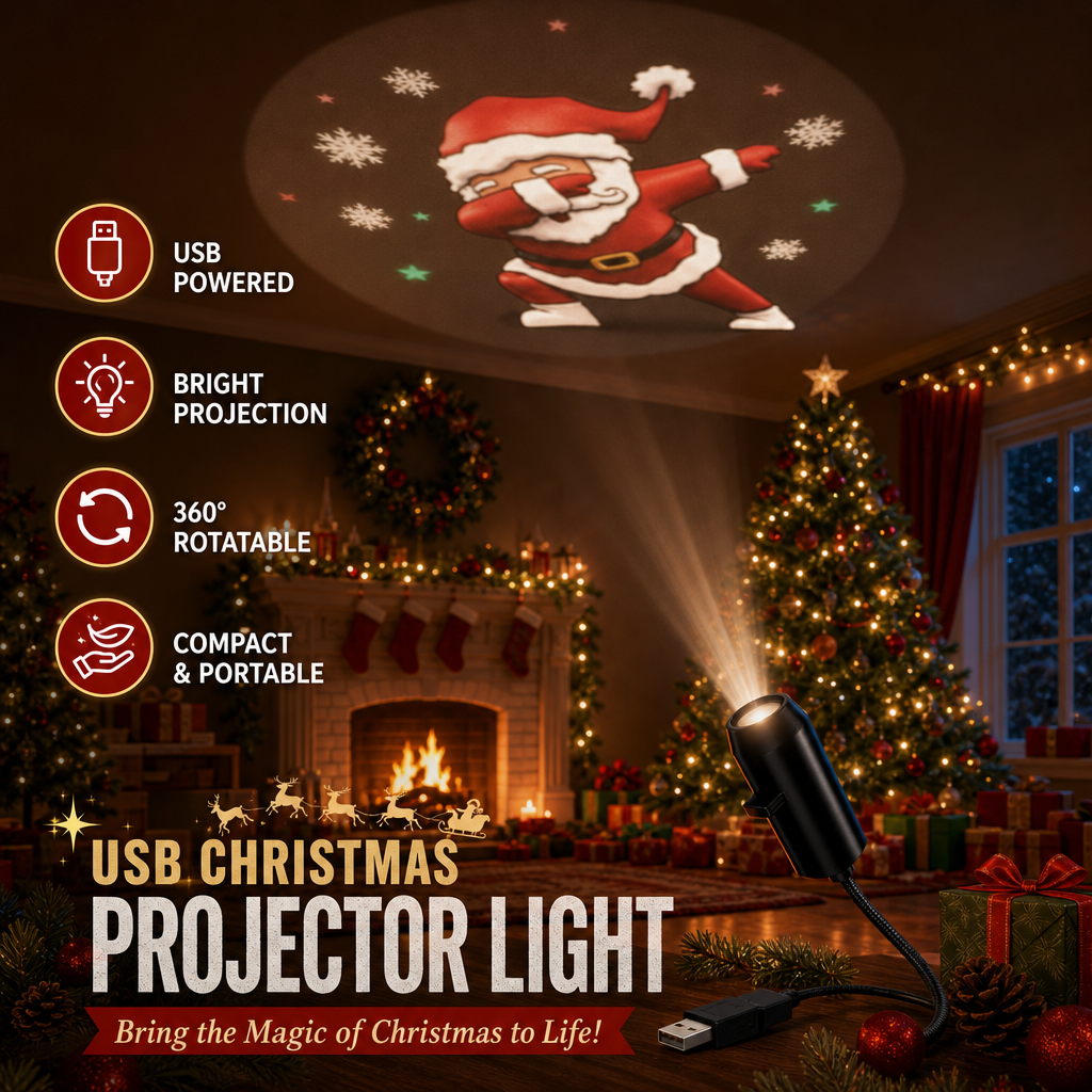 🎁 [Buy 1 Get 1 Free] Bring Christmas Magic Home – A Little Projector for Warm Family Nights