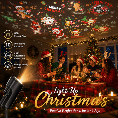 🎁 [Buy 1 Get 1 Free] Bring Christmas Magic Home – A Little Projector for Warm Family Nights
